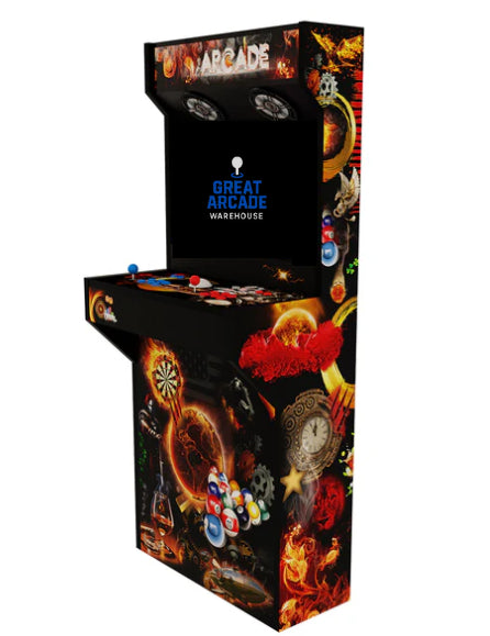 2 Player Retro-Slim Arcade Machine (Full Wrap) - Quality Arcades
