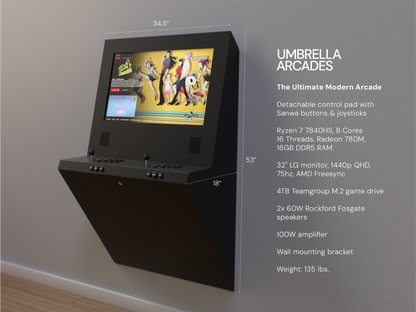 Wall Mounted Arcade (Gaming PC) - Umbrella Arcades